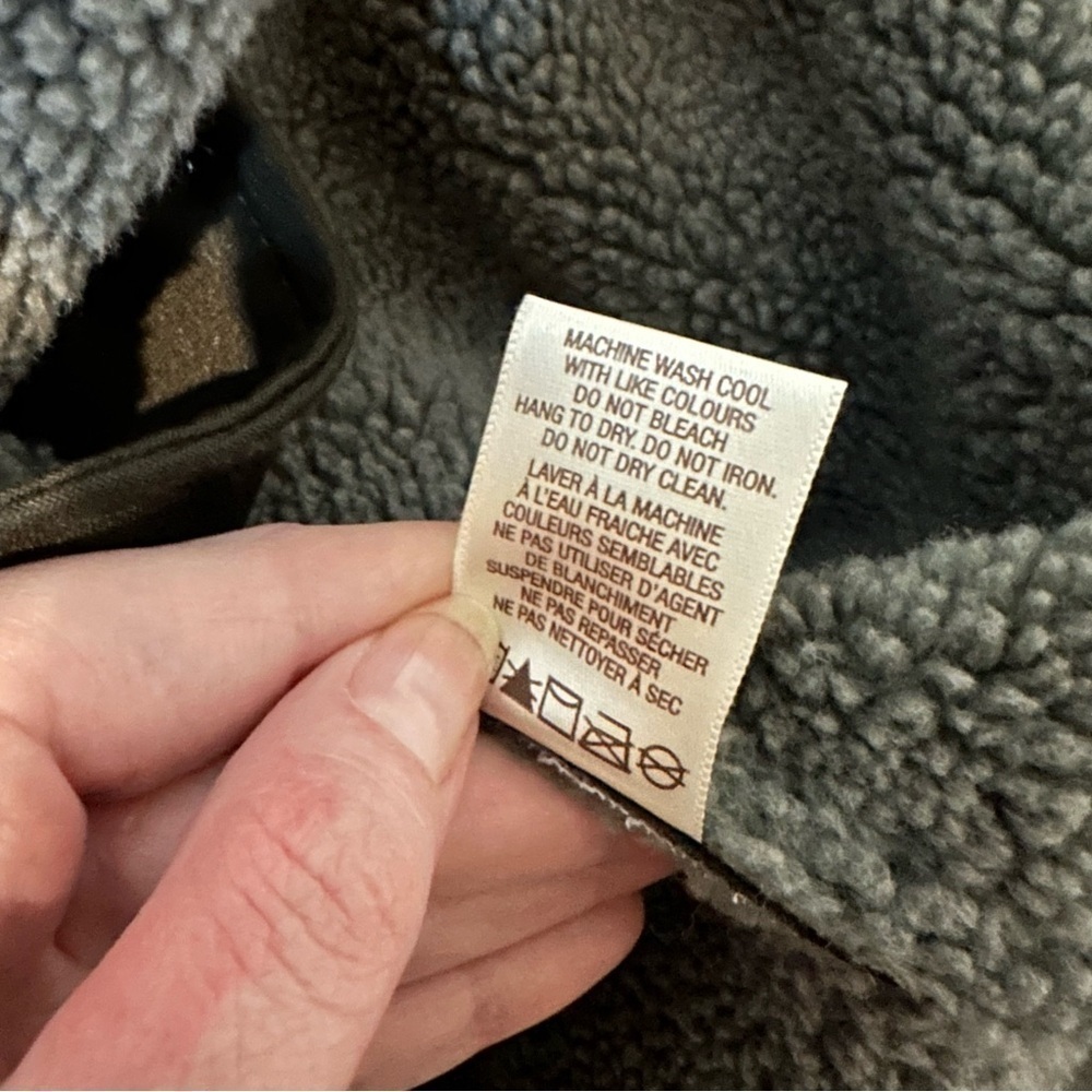 Cotton Ginny Green Vegan Fleece Lined Vest Toggle Closure Size Plus XL NWT - Picture 10 of 10